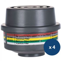 Filtre combiné ABEK1P3R pour demi masque x 4