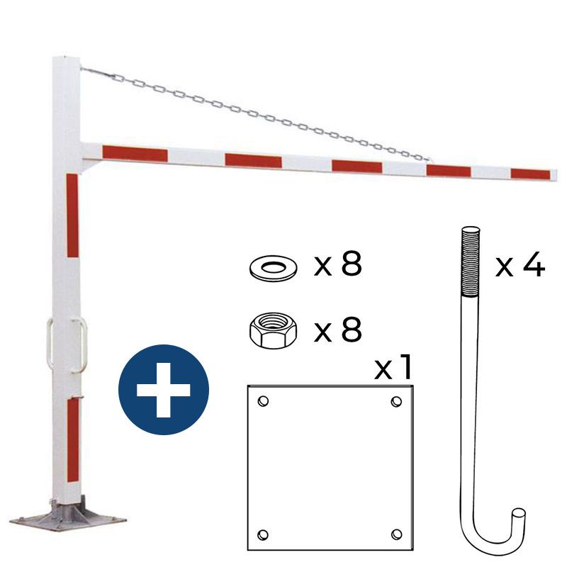 Demi portique parking pivotant réglable largeur 2,5 à 3,5 m Demi portique parking pivotant réglable largeur 2,5 à 3,5 m