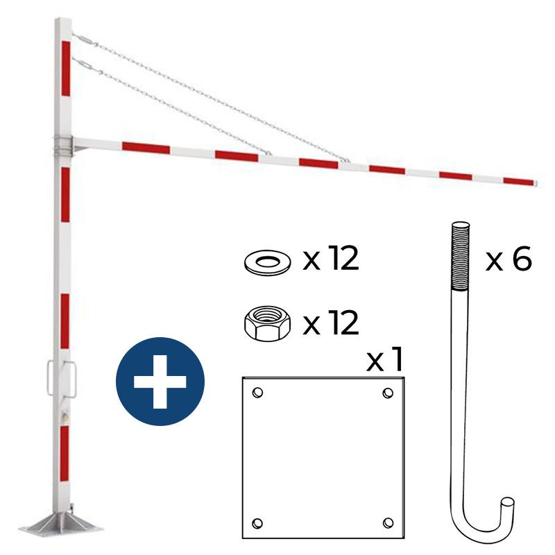 Demi portique parking pivotant largeur 3,5 à 6 m Demi portique parking pivotant largeur 3,5 à 6 m