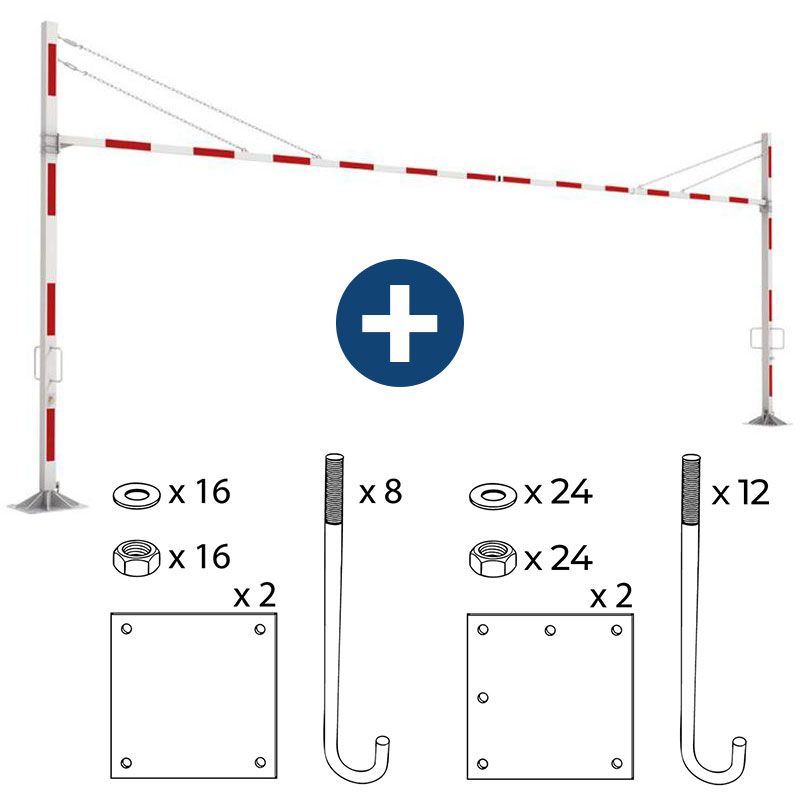Portique de parking pivotant réglable largeur 7 à 12 m Portique de parking pivotant réglable largeur 7 à 12 m