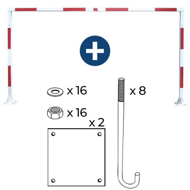 Portique de parking fixe réglable en largeur Portique de parking fixe réglable en largeur