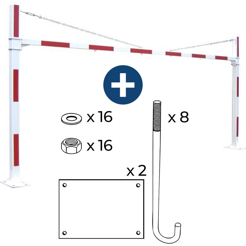 Portique parking pivotant réglable largeur 2,2 à 3,5 m Portique parking pivotant réglable largeur 2,2 à 3,5 m