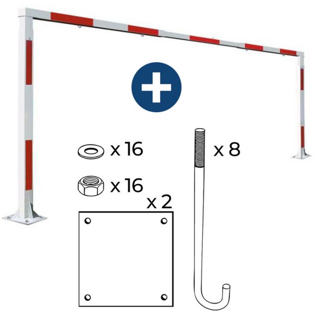 Portique de parking universel fixe réglable en largeur et hauteur Portique de parking universel fixe réglable en largeur et hauteur
