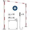 Portique de parking avec tirants réglable en largeur limitation hauteur 2,20 m