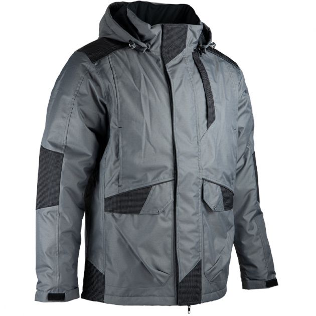 Parka renforcé avec capuche amovible gris quart