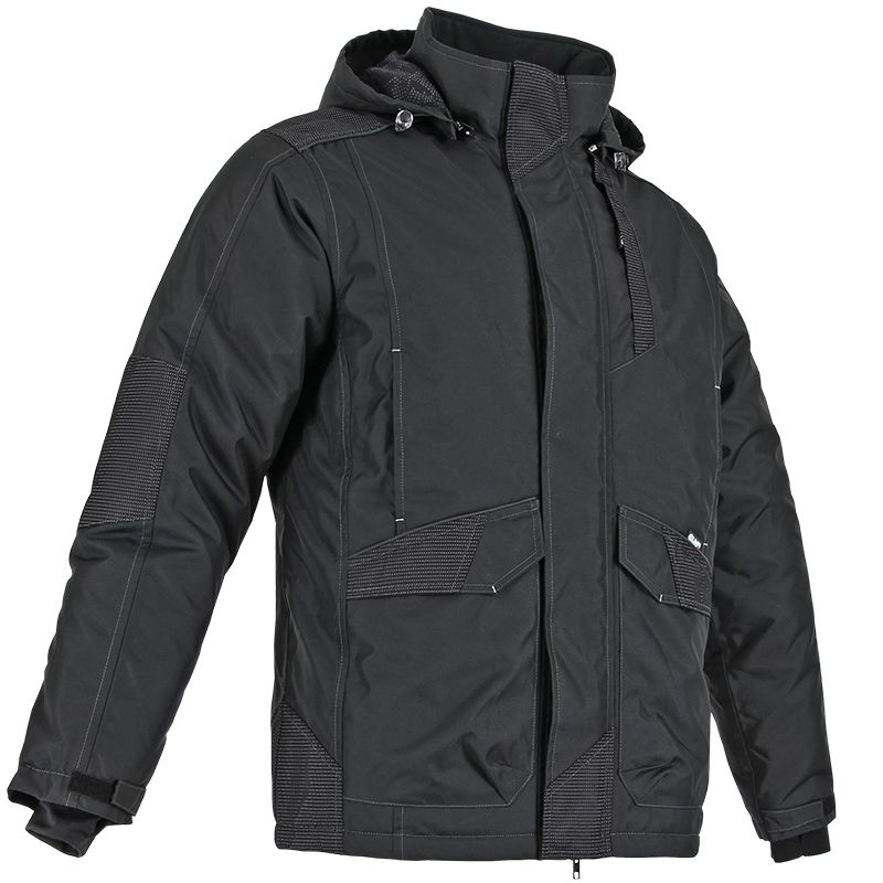 Parka renforcé avec capuche amovible noir quart