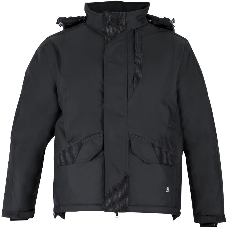 Parka renforcé avec capuche amovible noir face