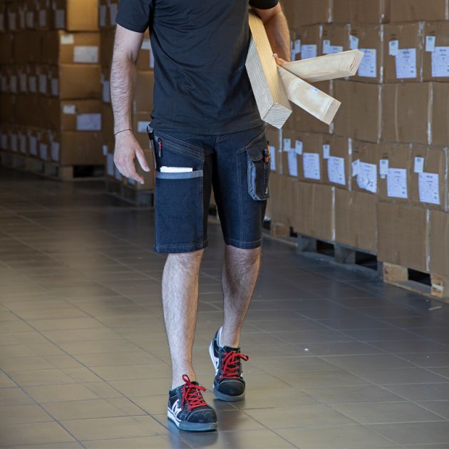 Bermuda denim stretch multipoche ambiance