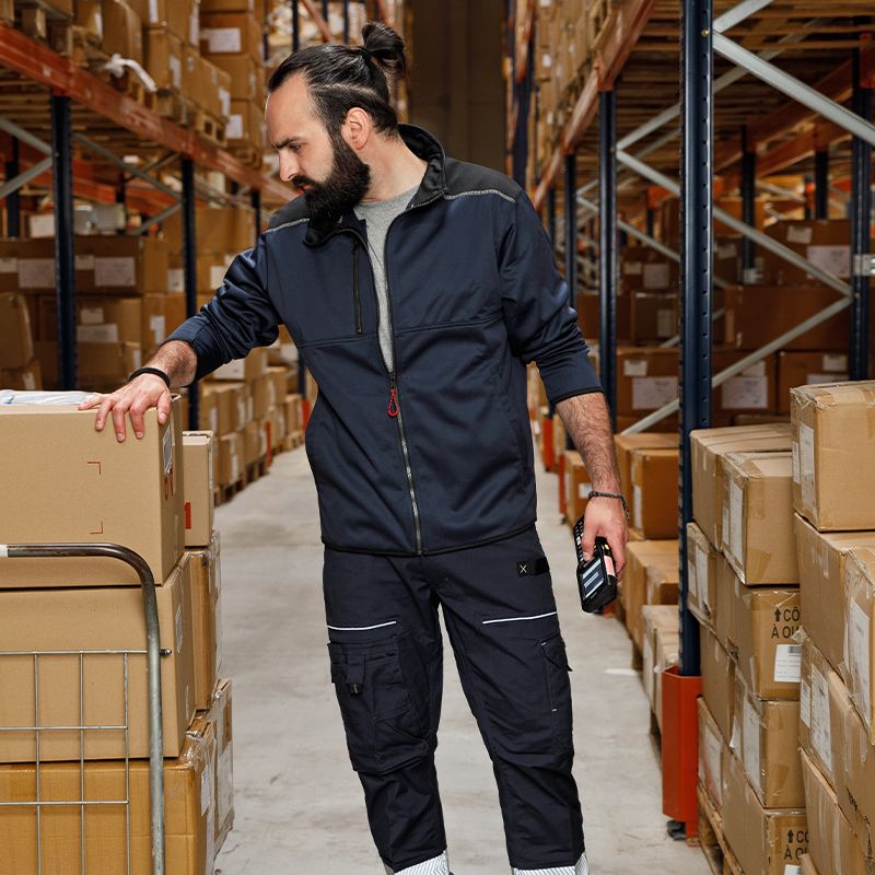 Gilet bicolore en micropolaire membrane ambiance