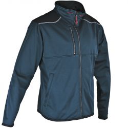 Gilet bicolore en micropolaire membrane bleu