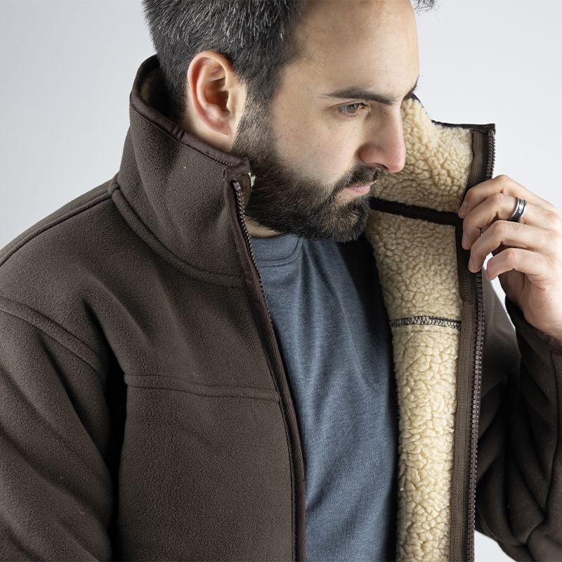 Blouson polaire double sherpa doublure