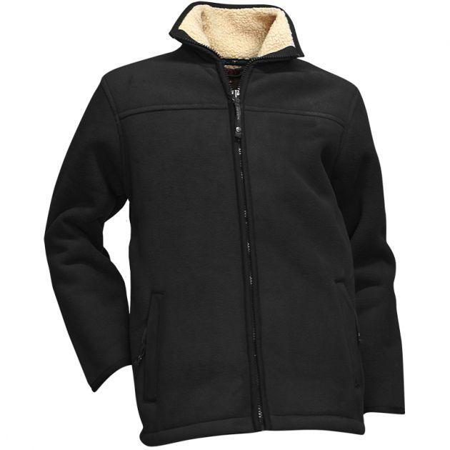 Blouson polaire double sherpa noir