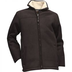 Blouson polaire double sherpa marron