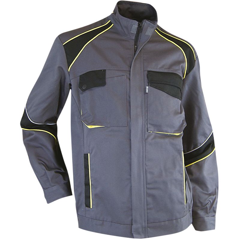 Blouson tricolore gris