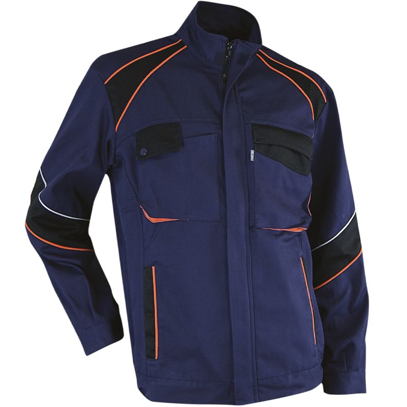 Blouson tricolore bleu