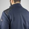 Sweat col camionneur bicolore bleu dos