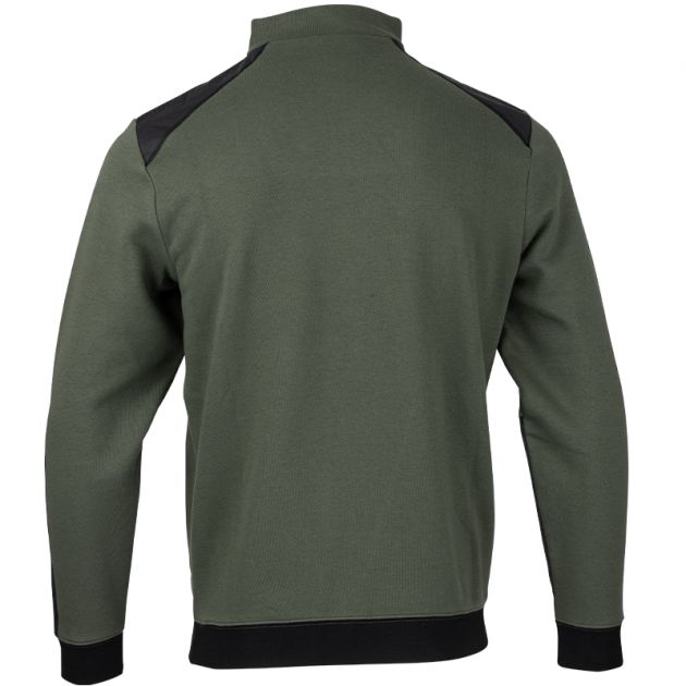 Sweat col camionneur bicolore vert dos