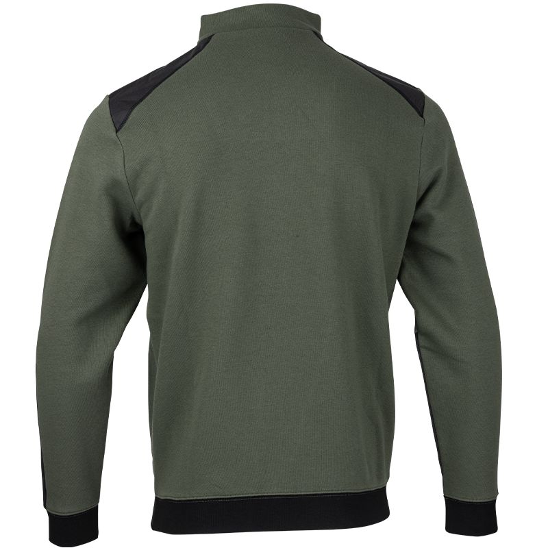 Sweat col camionneur bicolore vert dos
