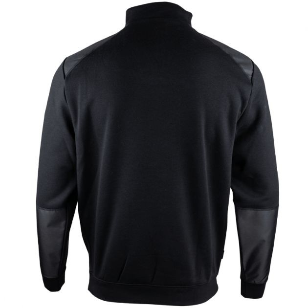 Sweat col camionneur bicolore noir dos
