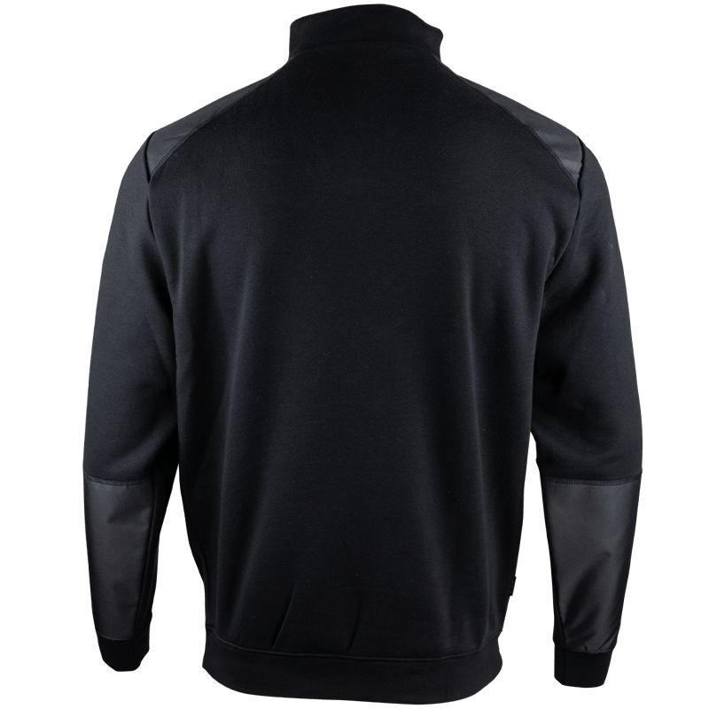 Sweat col camionneur bicolore noir dos
