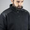 Sweat col camionneur bicolore noir col