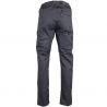 Pantalon braguette zippée multipoches gris dos