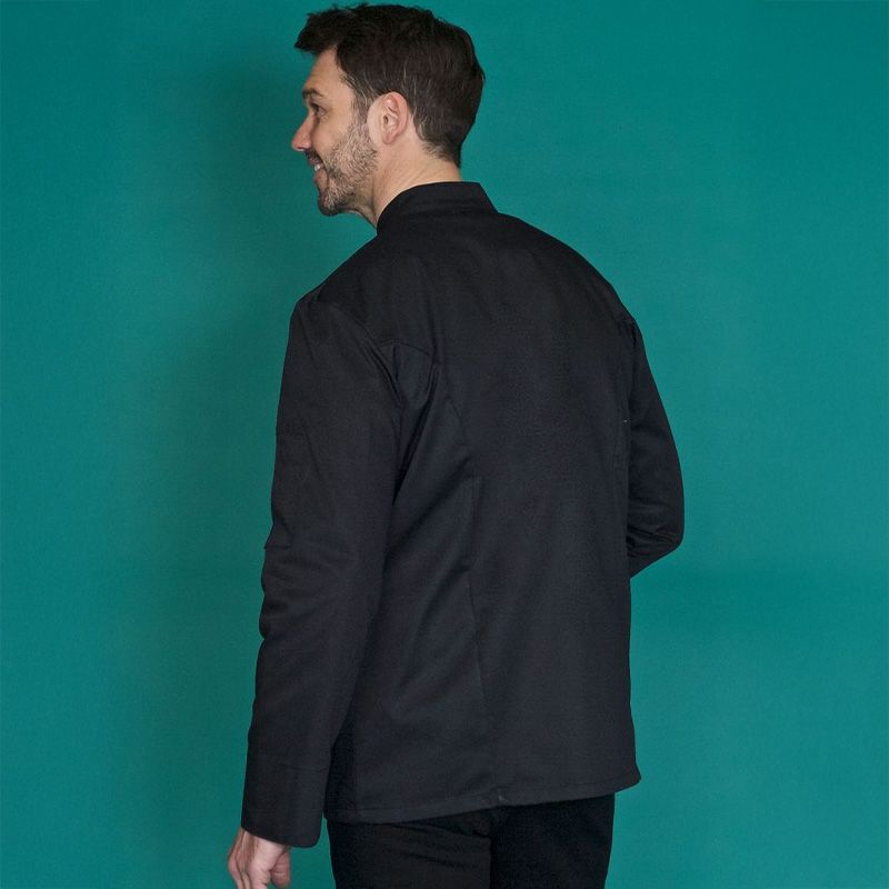 Veste cuisine noir dos ambiance
