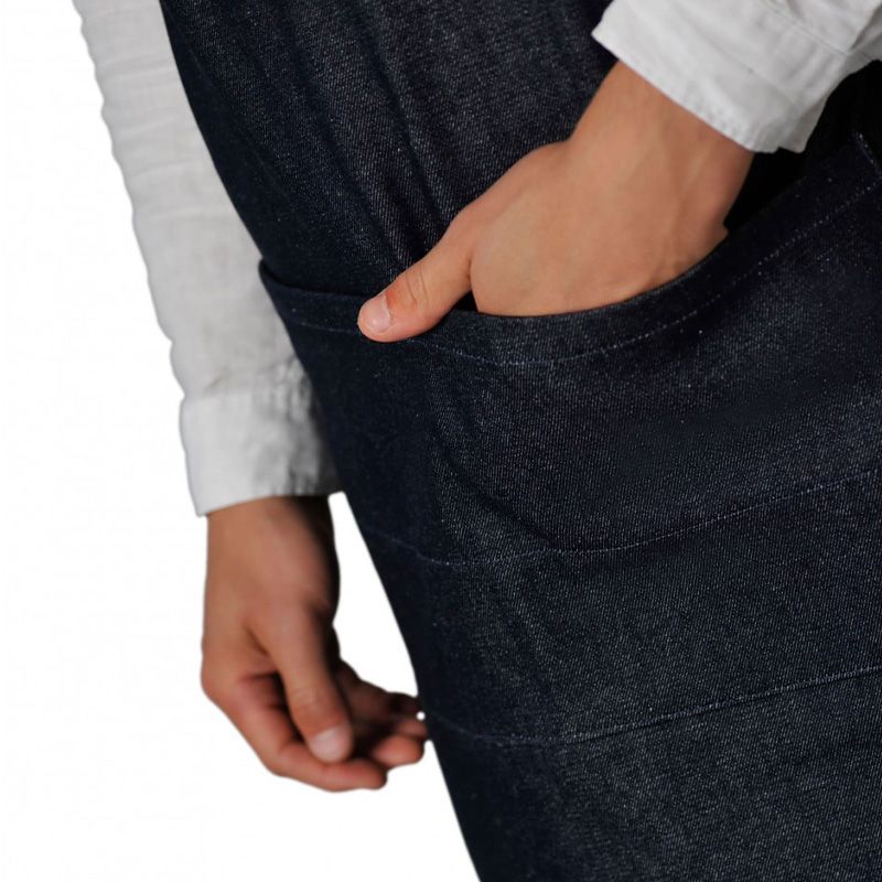 Tablier de travail en jean poche kangourou