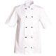 Veste de cuisine à manches courtes blanc