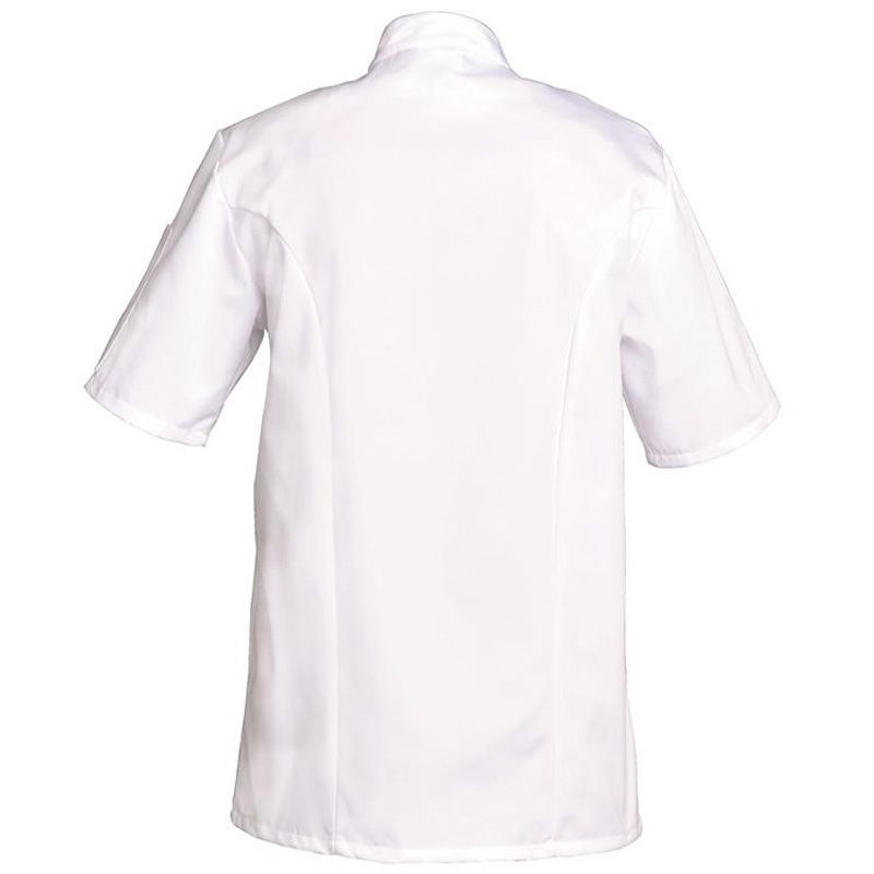 Veste manches courtes 50% poly 50% Blanc dos