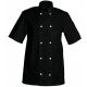Veste de cuisine à manches courtes noir