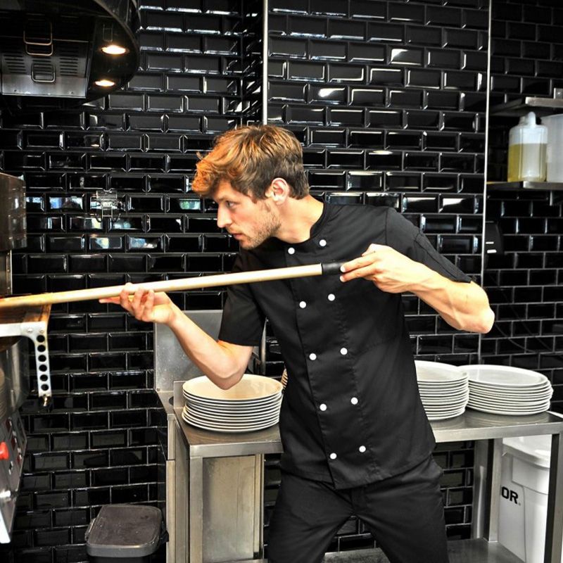 Veste manches courtes 65% poly 35% Noir ambiance