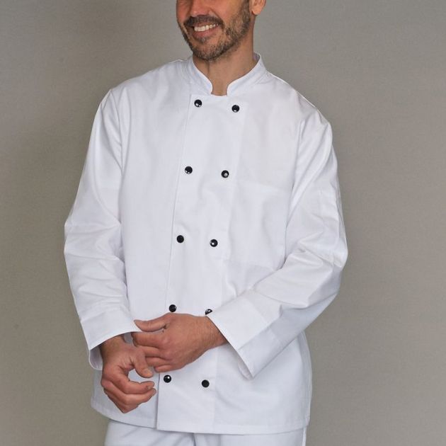 Veste manches longues 50% poly 50% Blanc portée