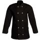 Veste de cuisine à manches longues noir