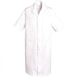 Blouse homme 65% poly/35% coton blanche face
