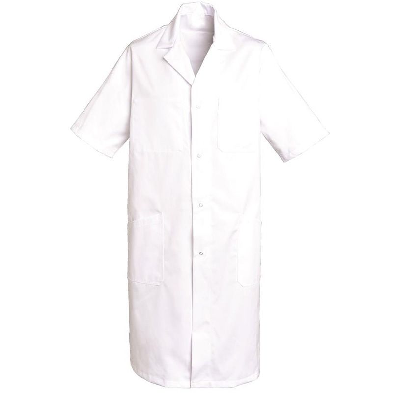Blouse homme 100% coton blanche face