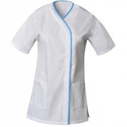 Tunique bouton cachés bleu face