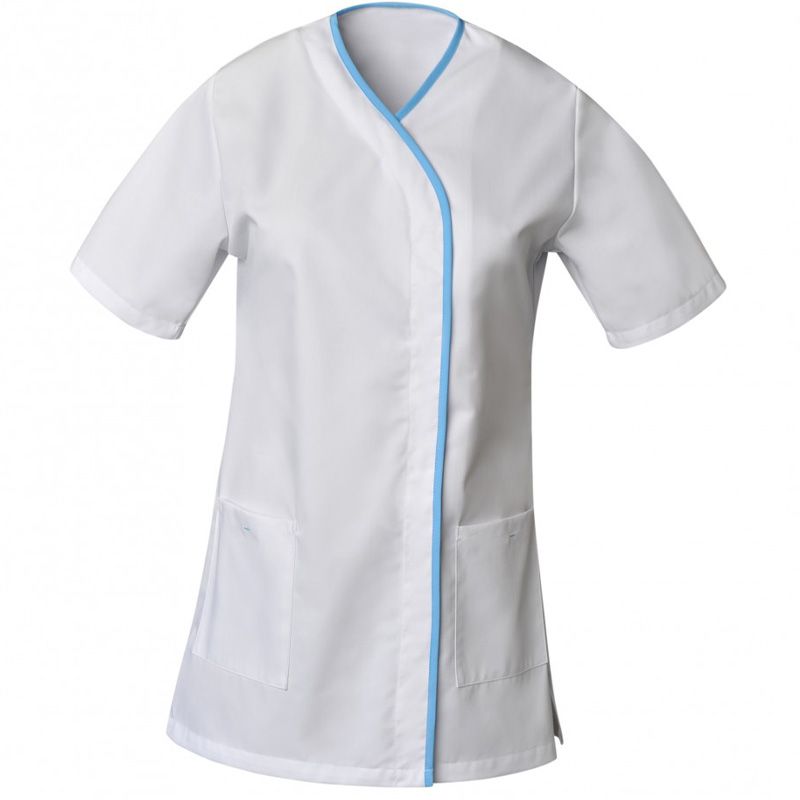 Tunique bouton cachés bleu face