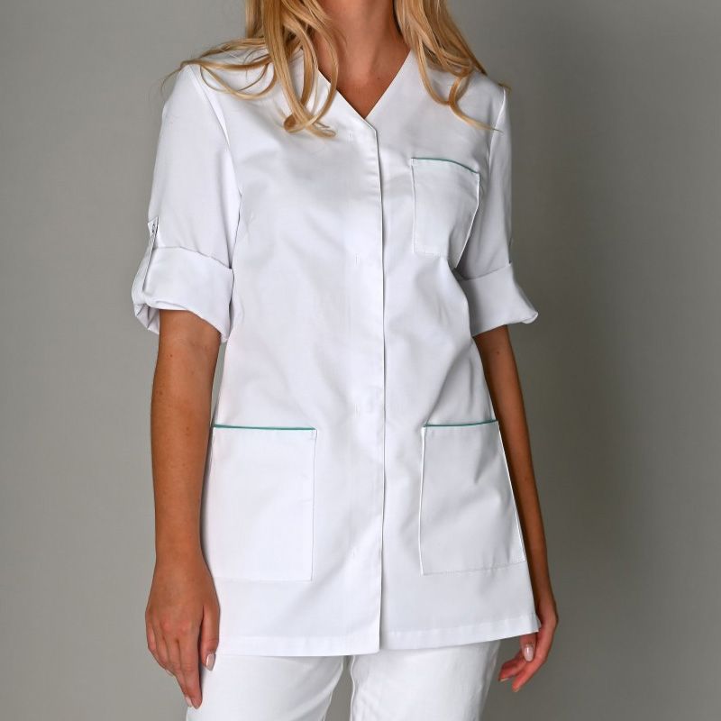 Tunique en polyesther recyclé et coton manches réglables portée