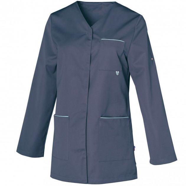 Tunique en polyesther recyclé et coton manches réglables gris