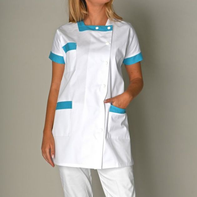 Tunique manches japonaises bleu porté