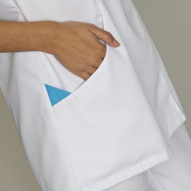 Tunique en matières recyclées blanc poche