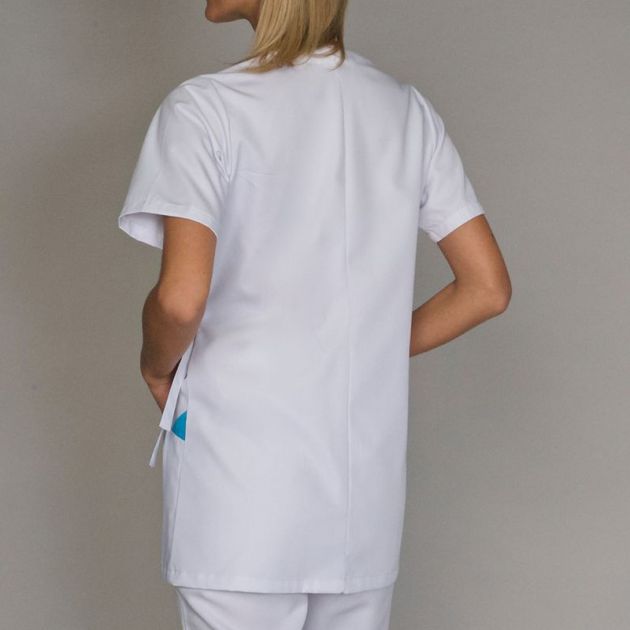 Tunique en matières recyclées blanc dos