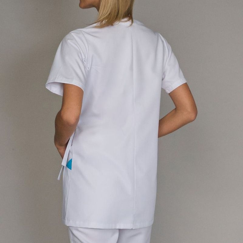 Tunique en matières recyclées blanc dos