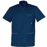 Tunique homme polyesther recyclé et coton bleu