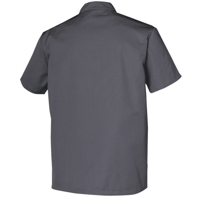 Tunique homme polyesther recyclé et coton gris dos