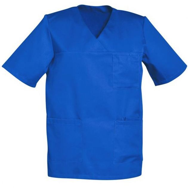 Tunique homme manches courtes bleu