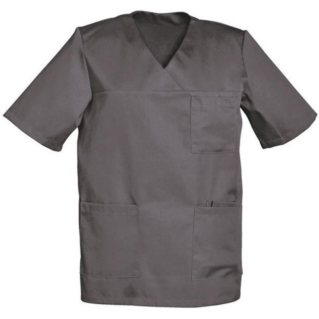 Tunique homme manches courtes gris