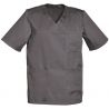 Tunique homme manches courtes gris