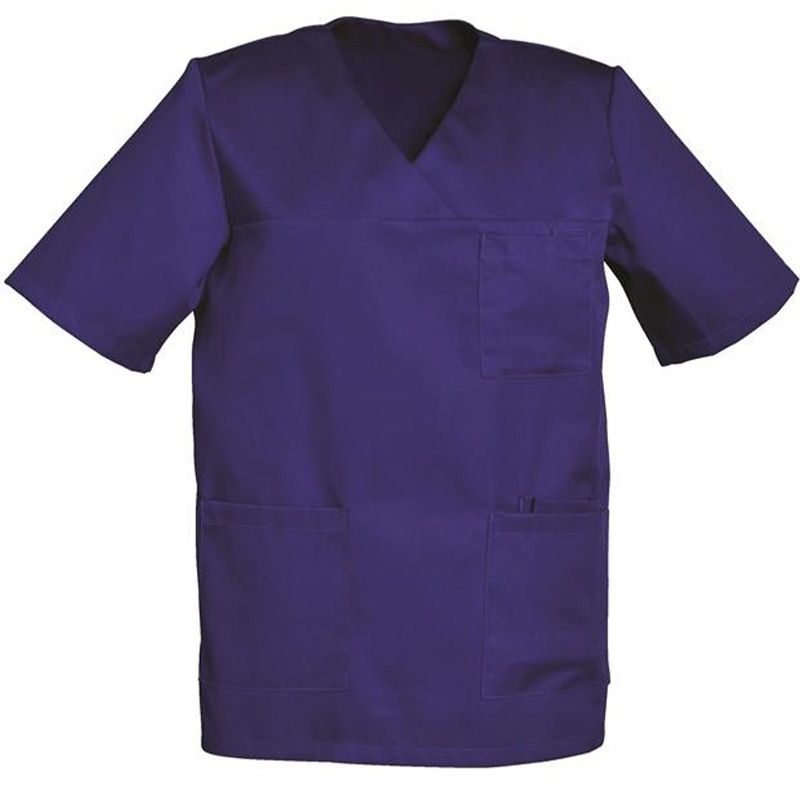 Tunique homme manches courtes bleu marine face